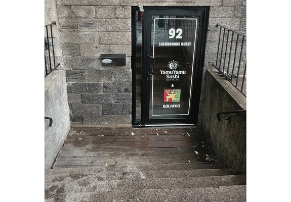 BEFORE - Storefront of the “Yamu Sushi” restaurant in Montreal